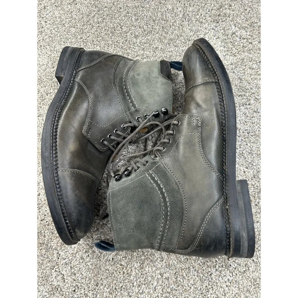 Clarks Mens Size 9M‎ Bushwick Peak Grey Leather Suede Lace up Boots